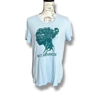 Matt Nathanson Annie Treehouse Concert Light Blue Graphic T-shirt Juniors 2XL